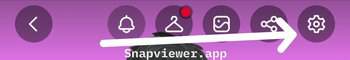 Snapchat settings gear icon location