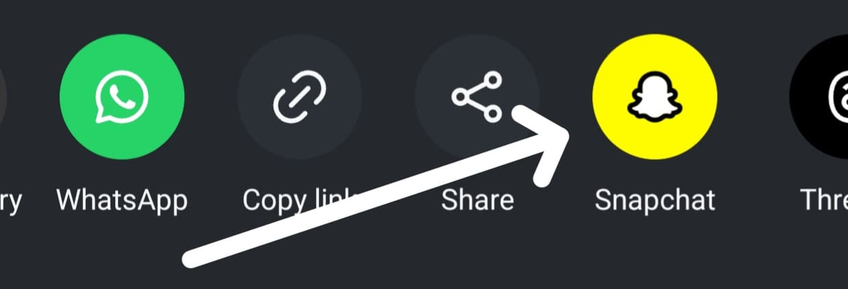 Instagram Reel Share to Snapchat option